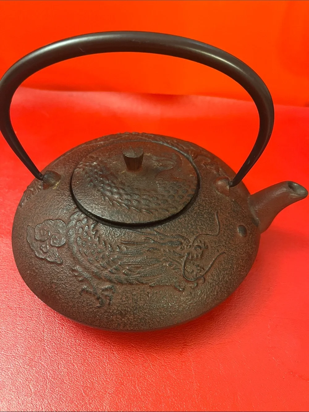 Joyce Chen Asian Collection Year of The Dragon Cast Iron Tetsubin Kettle Teapot